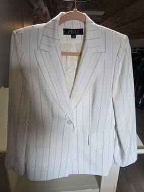 Kasper Cream Pinstripe Blazer